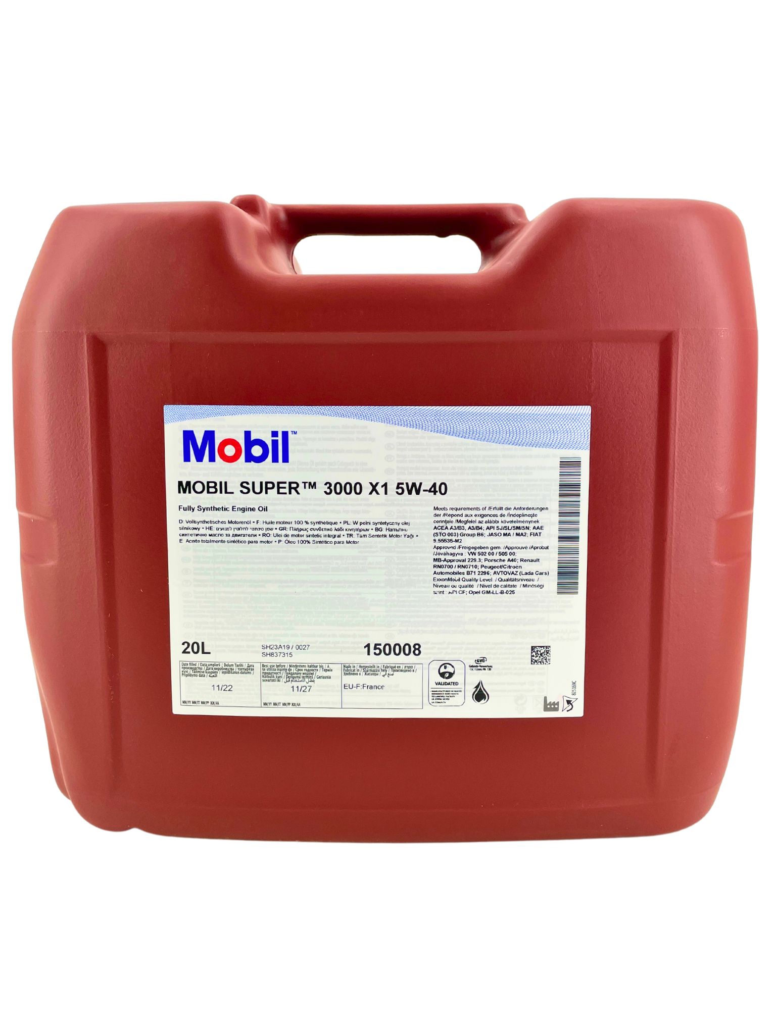 Mobil Super 3000 X1 5W-40 20 Liter Kanister