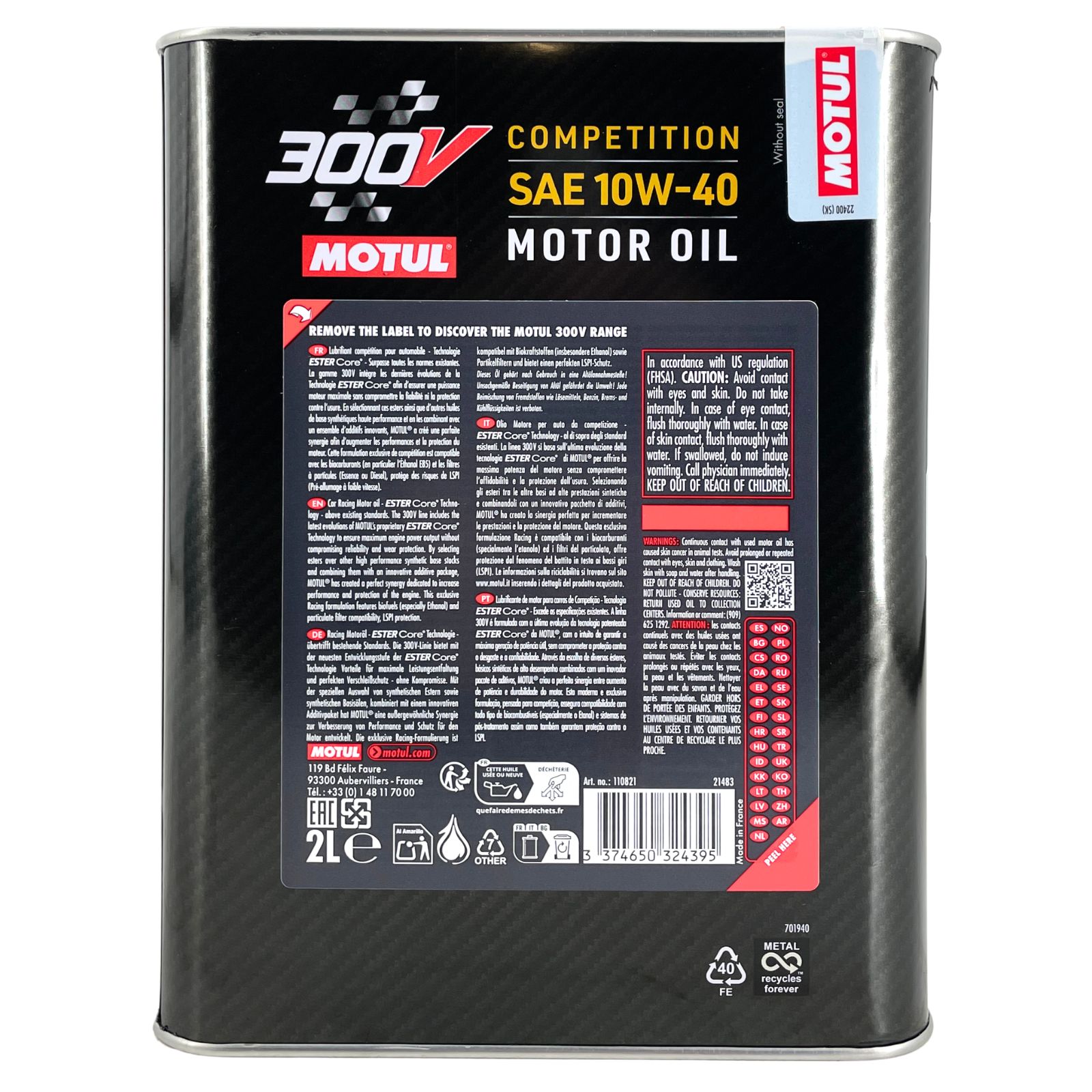 Motul 300V Competition 10W-40 2 Liter