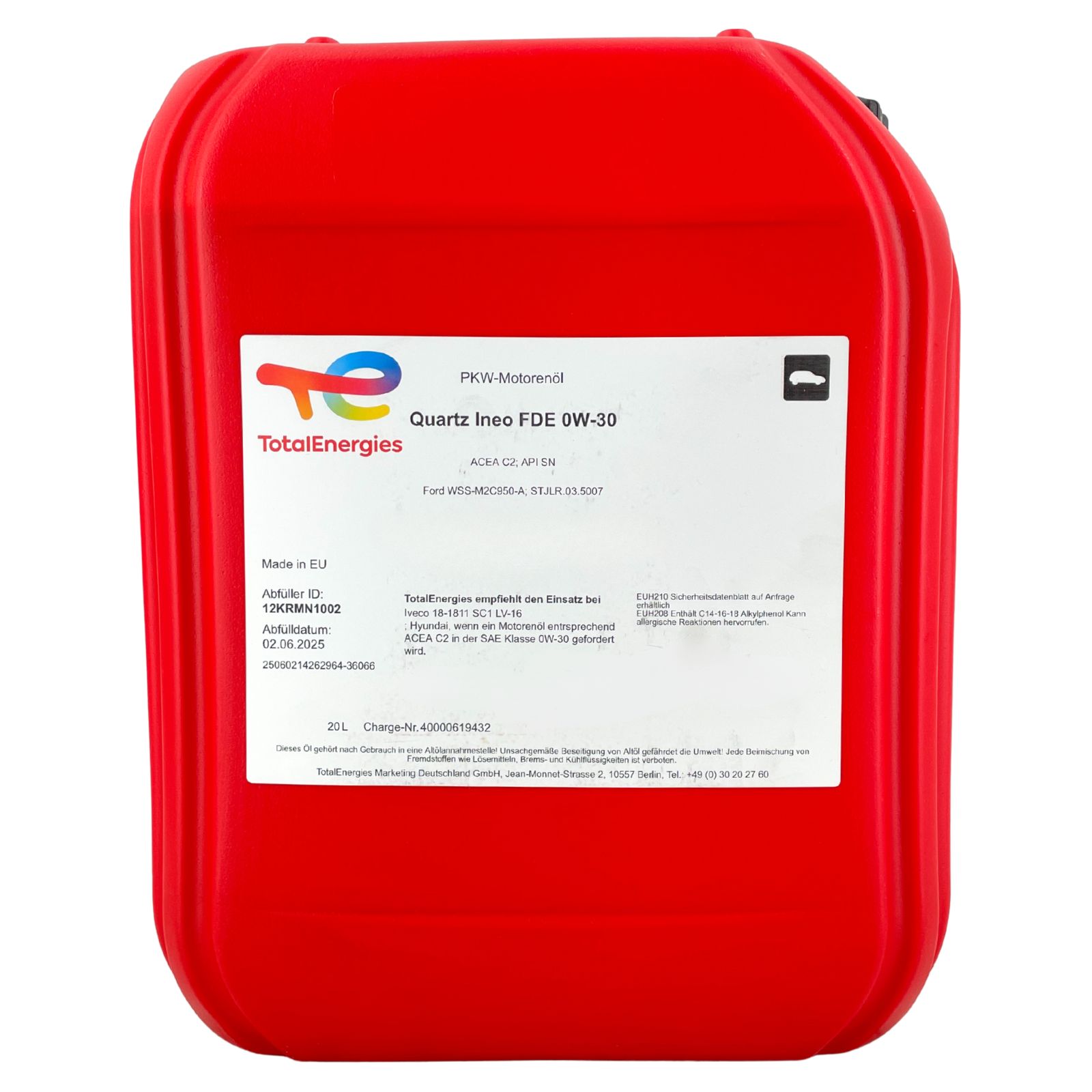 Total Quartz Ineo FDE 0W-30 20 Liter