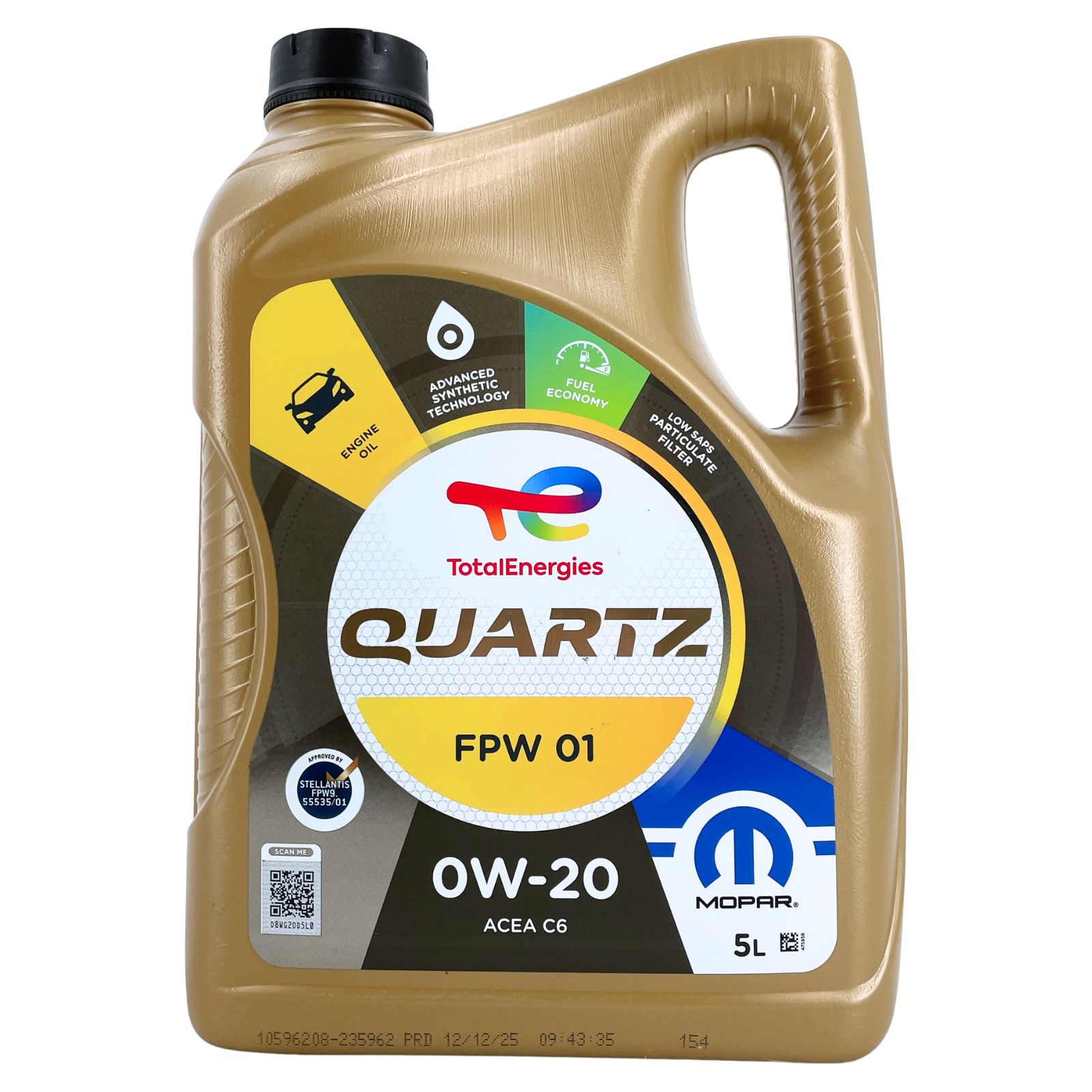 Total Quartz Mopar FPW01 0W-20 5 Liter