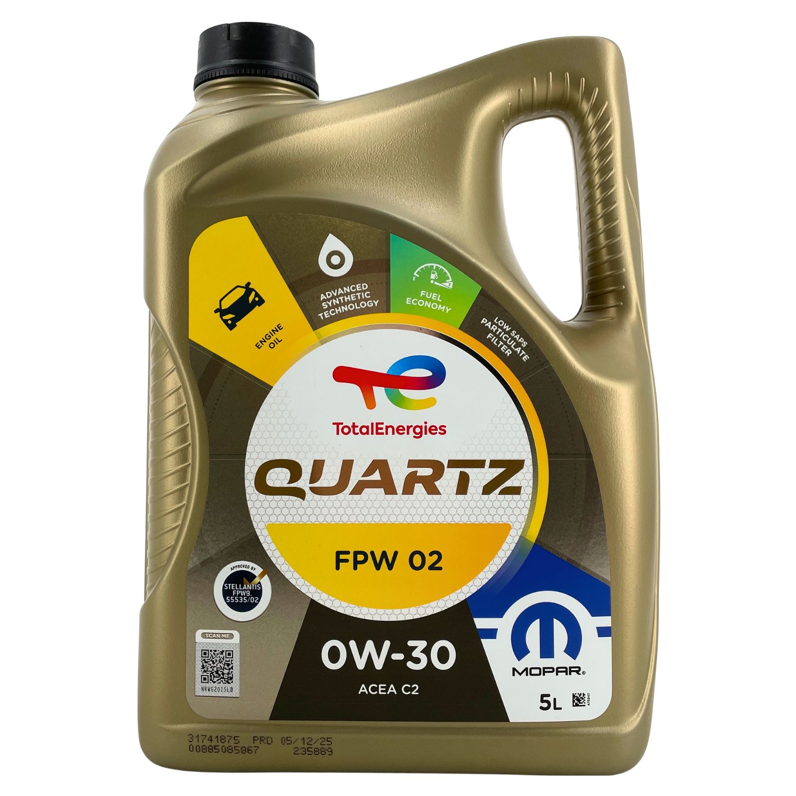 Total Quartz Mopar FPW02 0W-30 5 Liter