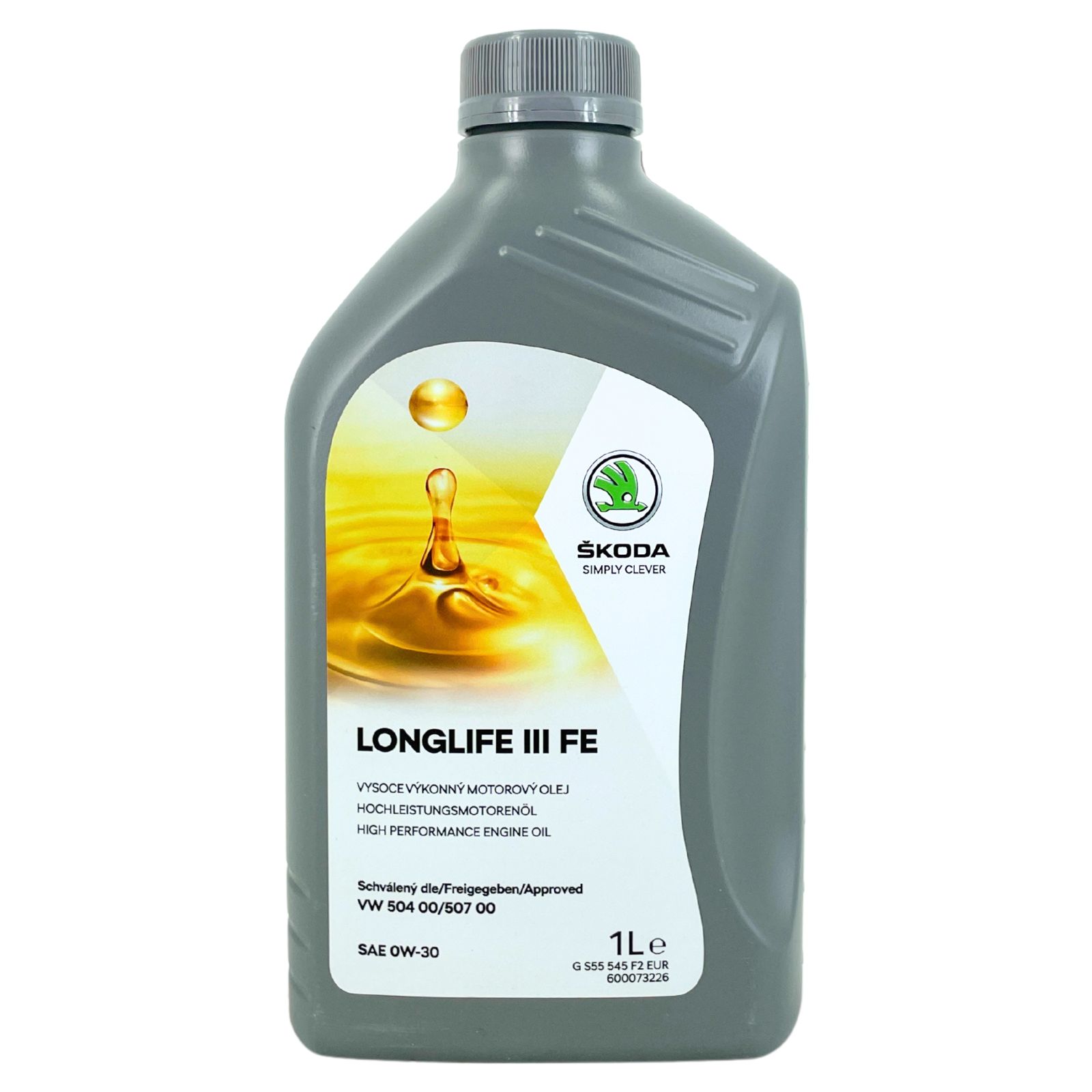 Original Skoda LongLife III/3 FE SAE 0W-30 504.00 / 507.00 1 Liter