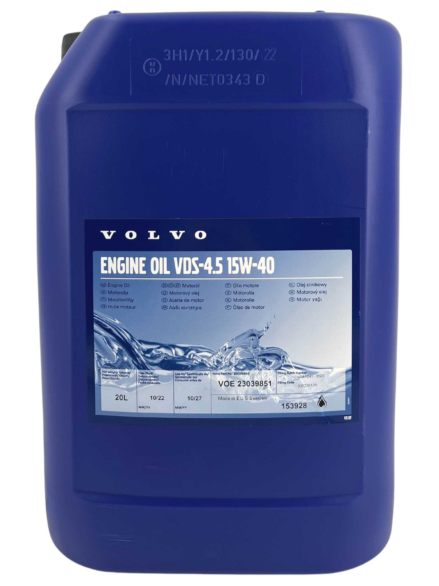 Original Volvo Engine Oil VDS-3 15W-40 20 Liter
