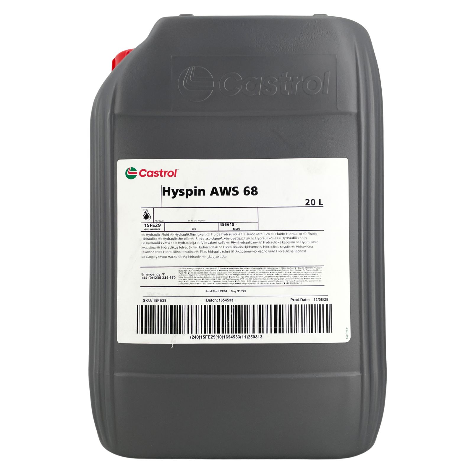 Castrol Hyspin AWS 68 Hydrauliköl 20 Liter