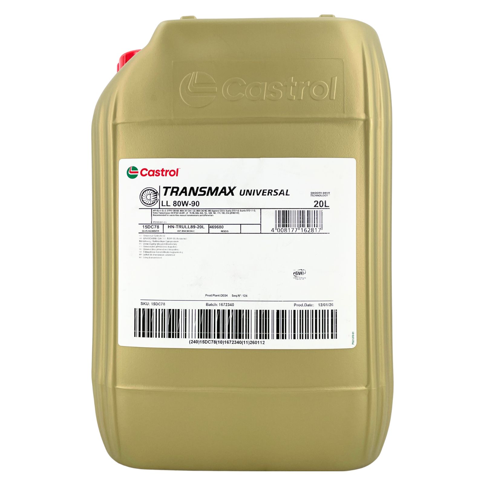 Castrol Transmax Universal LL 80W-90 20 Liter